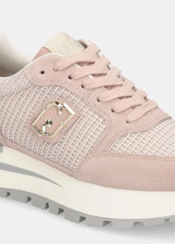 Sneakers in suede e mesh