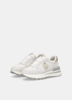 Sneakers in suede e mesh