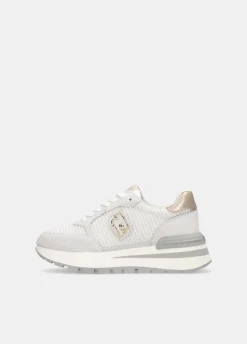 Sneakers in suede e mesh