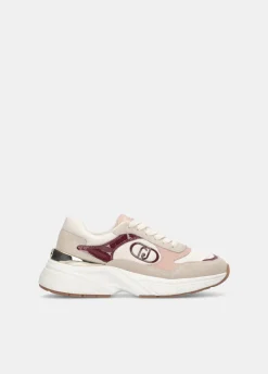 Sneakers in suede e nylon