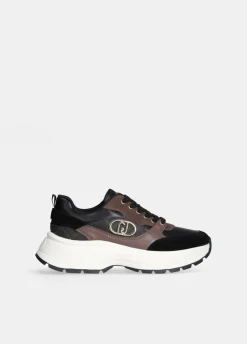 Sneakers in suede e pelle