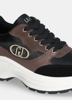 Sneakers in suede e pelle