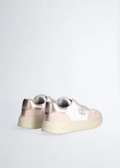 Sneakers in suede e pelle