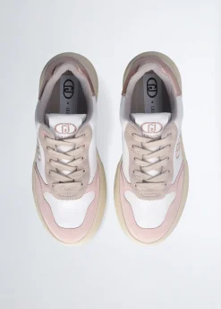 Sneakers in suede e pelle