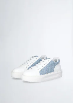 Sneakers monogram in pelle