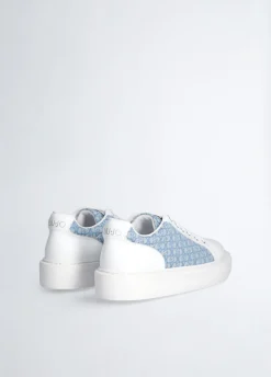 Sneakers monogram in pelle
