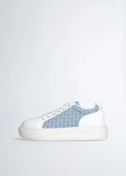 Sneakers monogram in pelle