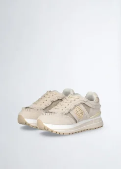 Sneakers platform con frange