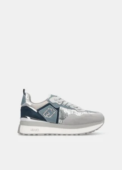 Sneakers platform effetto laminato