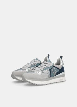 Sneakers platform effetto laminato