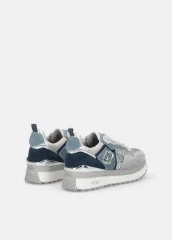 Sneakers platform effetto laminato