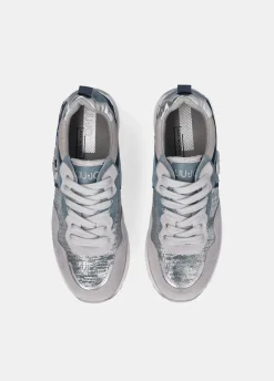 Sneakers platform effetto laminato