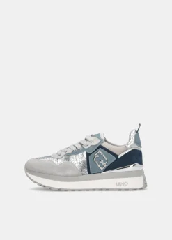 Sneakers platform effetto laminato