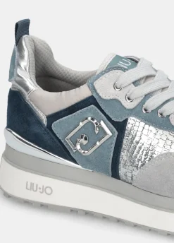 Sneakers platform effetto laminato