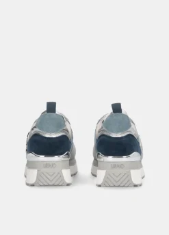 Sneakers platform effetto laminato