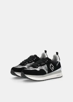 Sneakers platform effetto laminato