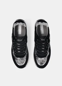 Sneakers platform effetto laminato