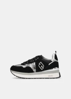 Sneakers platform effetto laminato