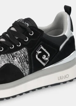 Sneakers platform effetto laminato