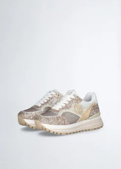 Sneakers platform full glitter