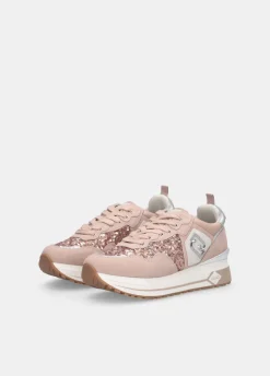 Sneakers platform in paillettes
