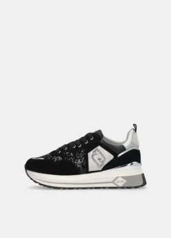 Sneakers platform in paillettes