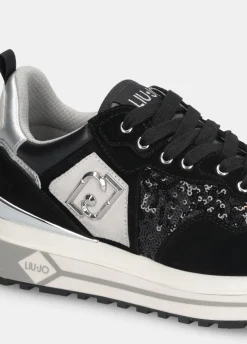 Sneakers platform in paillettes