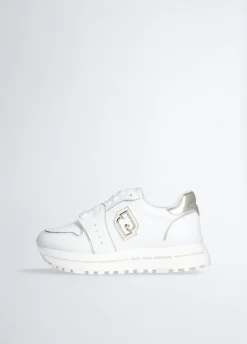 Sneakers platform in pelle