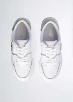 Sneakers platform in pelle