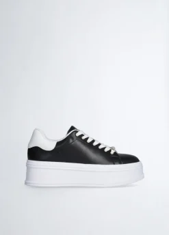 Sneakers platform in pelle