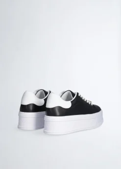Sneakers platform in pelle