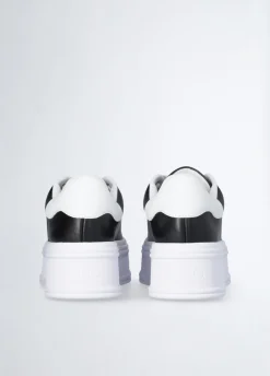 Sneakers platform in pelle