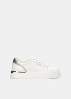 Sneakers platform in pelle