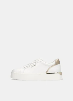 Sneakers platform in pelle