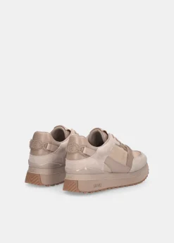 Sneakers platform in pelle