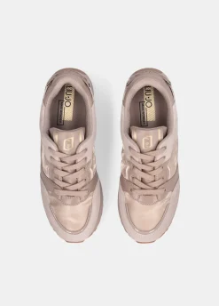 Sneakers platform in pelle