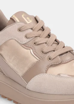 Sneakers platform in pelle