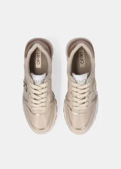 Sneakers platform in pelle