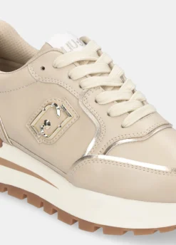 Sneakers platform in pelle