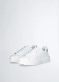 Sneakers platform in pelle