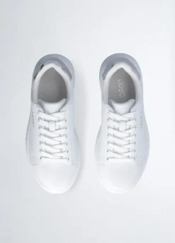 Sneakers platform in pelle