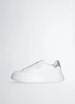 Sneakers platform in pelle