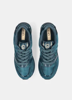 Sneakers platform in pelle