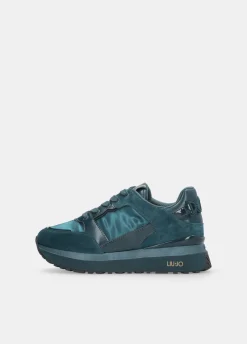 Sneakers platform in pelle