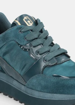 Sneakers platform in pelle