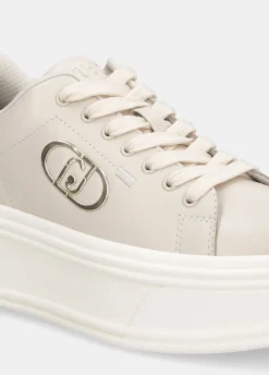 Sneakers platform in pelle