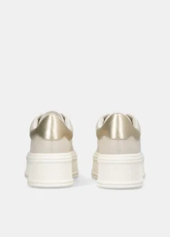 Sneakers platform in pelle