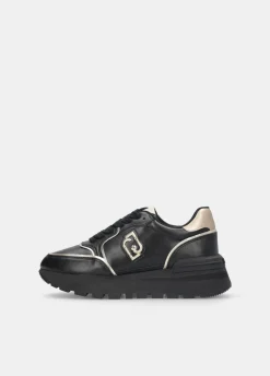 Sneakers platform in pelle