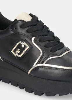 Sneakers platform in pelle