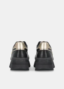 Sneakers platform in pelle
